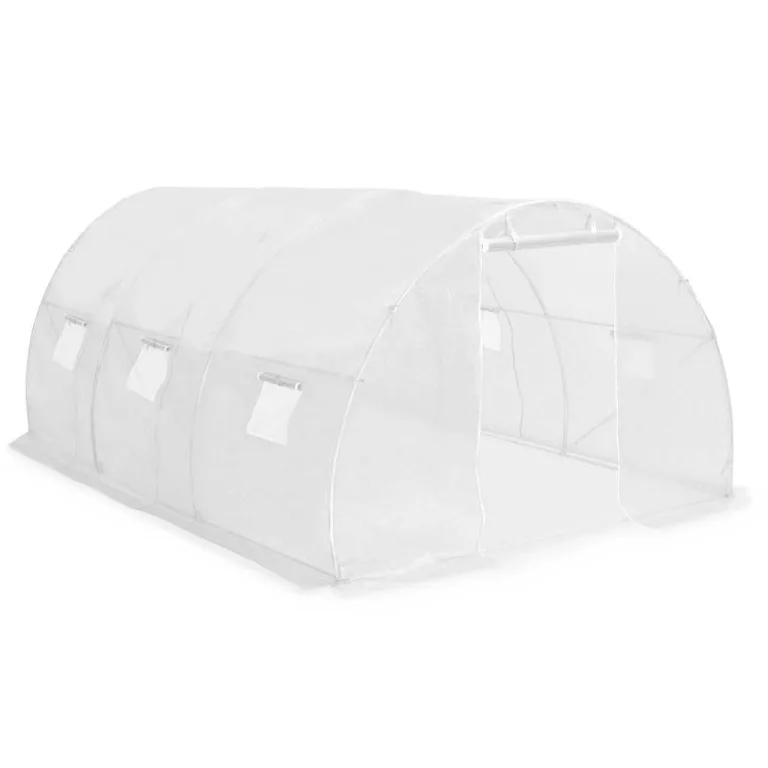 vidaXL Gewächshaus 12 Seitenfenstern 1 Tür Treibhaus Frühbeet Tomatenhaus Folientunnel Pflanzenhaus 27m² 900×300×200cm – Bild 9