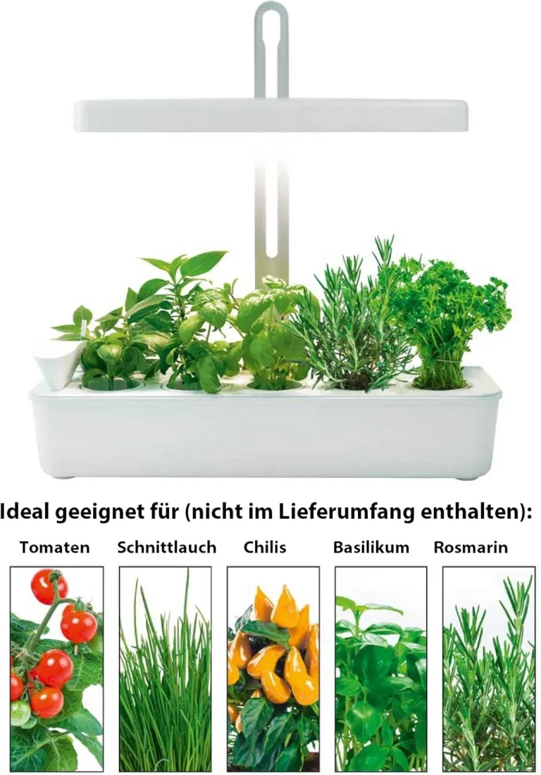 Northpoint Hydroponisches LED Anzuchtsystem Pflanzenlampe Pflanzenleuchte Kräutergarten Innengarten Gewächslampe 22W 1350 Lumen 10 Setzlinge Höhenverstellbar Timer – Bild 7