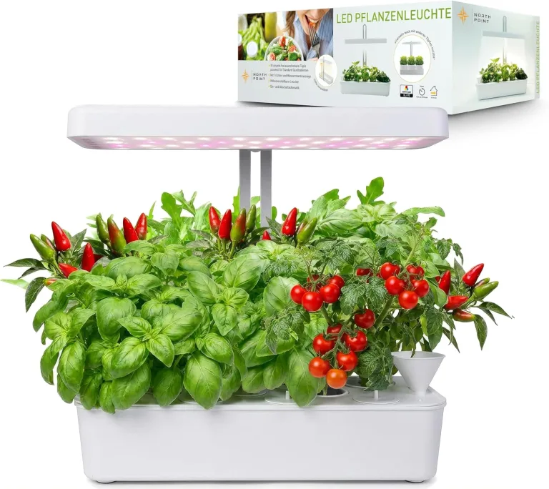 Northpoint Hydroponisches LED Anzuchtsystem Pflanzenlampe Pflanzenleuchte Kräutergarten Innengarten Gewächslampe 22W 1350 Lumen 10 Setzlinge Höhenverstellbar Timer – Bild 1