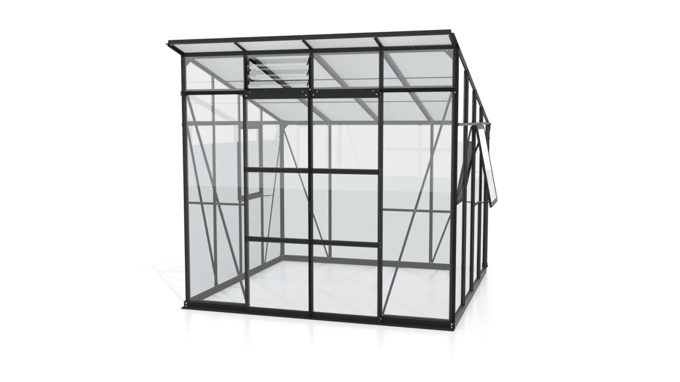 Vitavia Playa 7600 ESG/HKP, anthrazit Gewächshaus 1 Lamellenwandfenster für Belüftung - Bild 1