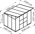 Vitavia Playa 7600 ESG/HKP, anthrazit Gewächshaus 1 Lamellenwandfenster für Belüftung - Thumbnail 10