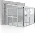 Vitavia Aluminium-Gewächshaus Athena 7000 ESG/HKP mit Dachfenster, Grau - Thumbnail 1