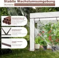Sekey Gewächshaus Tomatengewächshaus 200x170x77 cm, Begehbarers Tomaten Gewächshaus Foliengewächshaus Balkon Outdoor - Stabil, Winterfest, UV-Beständig, Weiß - Thumbnail 3