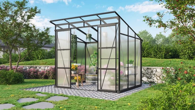 Vitavia Playa 5900 ESG/HKP, anthrazit Gewächshaus 1 aufstellbares Seitenfenster Pultdach – Bild 1