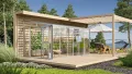 Vitavia Athena 10200 ESG/HKP Anlehngewächshaus Gewächshaus 2 Dachfenster Gemüse Garten - Thumbnail 2