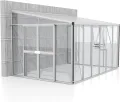 Vitavia Athena 10200 ESG/HKP Anlehngewächshaus Gewächshaus 2 Dachfenster Gemüse Garten - Thumbnail 1