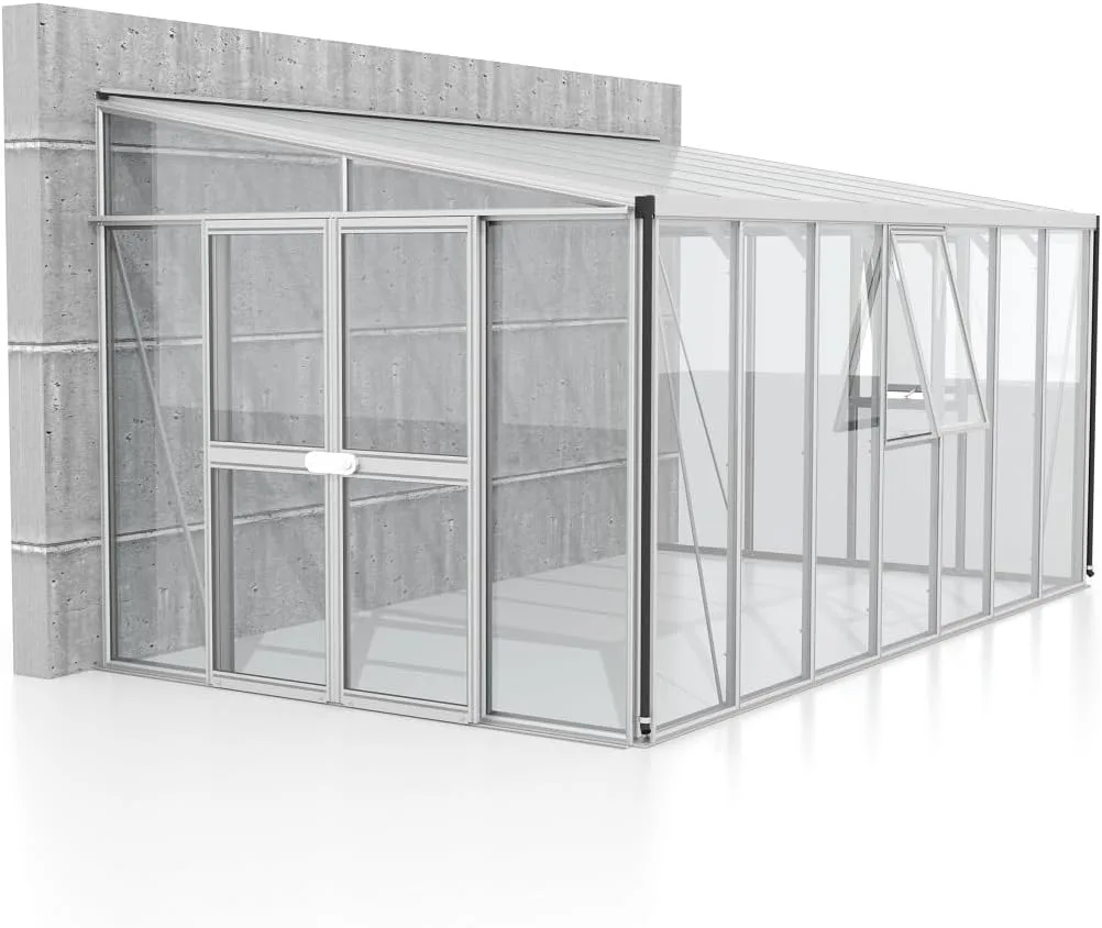 Vitavia Athena 11900 ESG/HKP Anlehngewächshaus Gewächshaus 3 Dachfenster Alu eloxiert - Bild 1