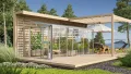 Vitavia Athena 11900 ESG/HKP Anlehngewächshaus Gewächshaus 3 Dachfenster Alu eloxiert - Thumbnail 2
