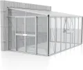 Vitavia Athena 11900 ESG/HKP Anlehngewächshaus Gewächshaus 3 Dachfenster Alu eloxiert - Thumbnail 1
