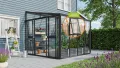 Vitavia Athena 7000 ESG/HKP, schwarz Anlehngewächshaus Gewächshaus 2 Seitenfenster - Thumbnail 3