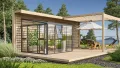 Vitavia Athena 7000 ESG/HKP, schwarz Anlehngewächshaus Gewächshaus 2 Seitenfenster - Thumbnail 4