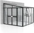 Vitavia Athena 7000 ESG/HKP, schwarz Anlehngewächshaus Gewächshaus 2 Seitenfenster - Thumbnail 1