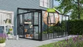 Vitavia Athena 10200 ESG/HKP, anthrazit Anlehngewächshaus Gewächshaus 2 Dachfenster - Thumbnail 4