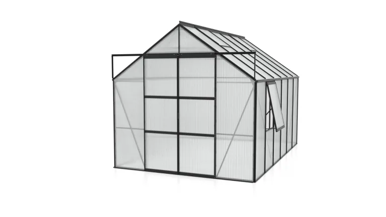 Jupiter 9900 HKP 4mm, schwarz Gewächshaus 4 Dachfenster 1 Seitenfenster Vitavia – Bild 1
