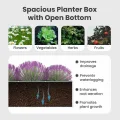 vidaXL Hochbeet aus verzinktem Stahl 240x40x77 cm, Grau, offenem Boden, wetterfest, langlebig, DIY Pflanzkasten für Blumen und Gemüse, Balkon, Terrasse oder Garten - Thumbnail 5