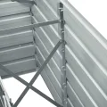 vidaXL Hochbeet aus verzinktem Stahl 240x40x77 cm, Grau, offenem Boden, wetterfest, langlebig, DIY Pflanzkasten für Blumen und Gemüse, Balkon, Terrasse oder Garten - Thumbnail 7
