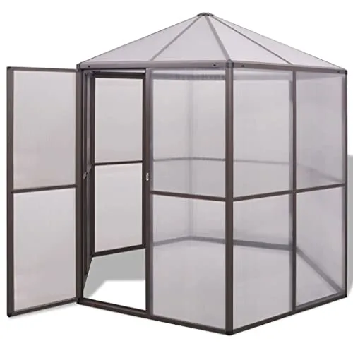 vidaXL Gewächshaus UV-beständig Wärmedämmung Treibhaus Tomatenhaus Pflanzenhaus Gartenhaus Frühbeet Garten Aluminium 240x211x232cm – Bild 9
