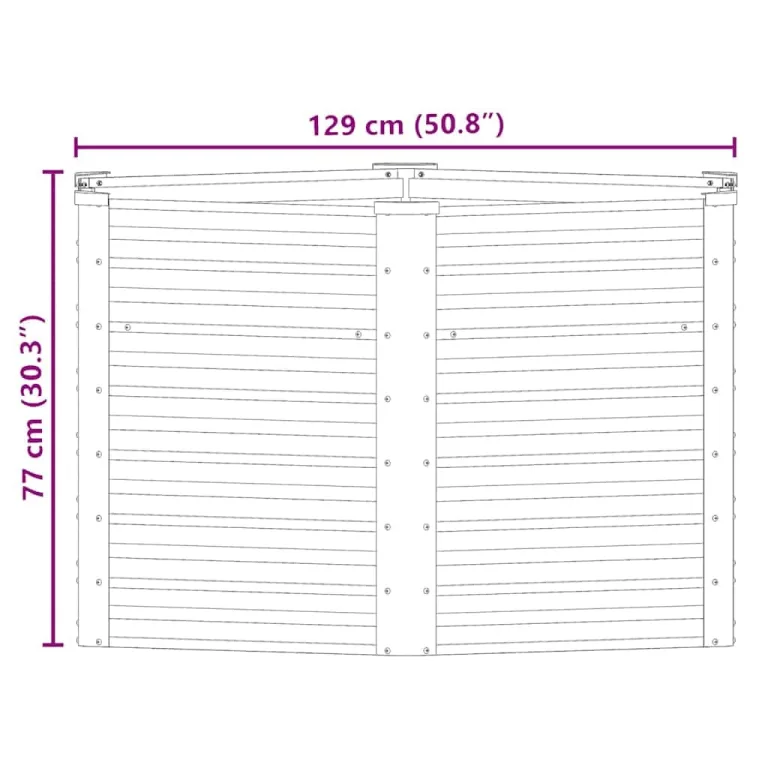 vidaXL Garten-Pflanzgefäß mit offenem Boden, Innenhalterungen, DIY-Pflanzer für den Garten, Kräuter- und Blumenkasten, Pflanzbehälter aus verzinktem Stahl, 50,8" Grün – Bild 3