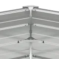 vidaXL, Blumenkübel, Garten, Hochbeet, offener Boden, interne Halterungen, Hof, Heimwerken, Kräuter, Pflanzengefäß, Blumenkasten, verzinkter Stahl, Anzucht, 127 cm, grau - Thumbnail 6