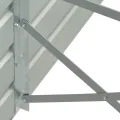 vidaXL, Blumenkübel, Garten, Hochbeet, offener Boden, interne Halterungen, Hof, Heimwerken, Kräuter, Pflanzengefäß, Blumenkasten, verzinkter Stahl, Anzucht, 127 cm, grau - Thumbnail 7