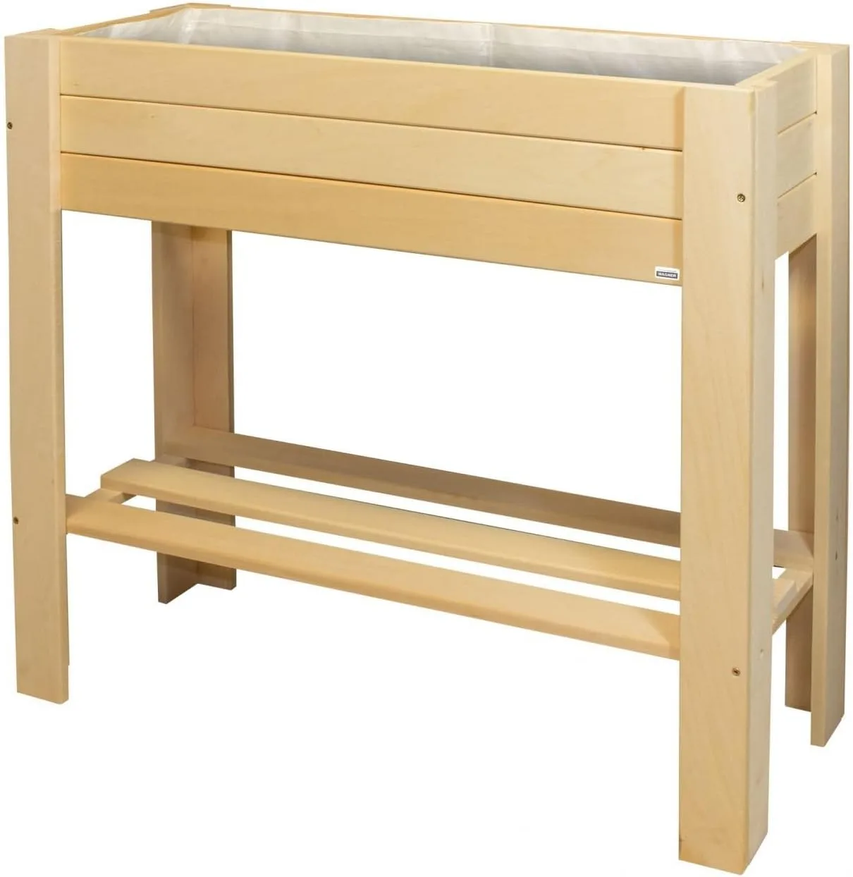WAGNER GreenFAMILY - Hochbeet - GreenBOX Light - Nadelholz, Massivholz FSC®, Natur, 70 x 83 x 34,5 cm, Regalboden, inkl. Pflanztasche - 25029001 - Bild 1