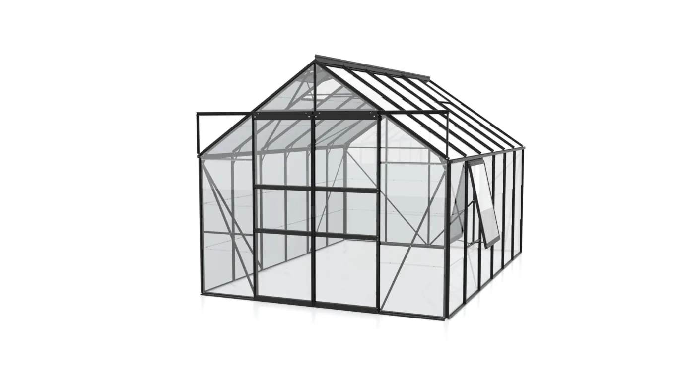 Vitavia Meridian 2 9900 ESG 3 mm, anthrazit Gewächshaus 2 Dachfenster 1 Seitenfenster - Bild 1
