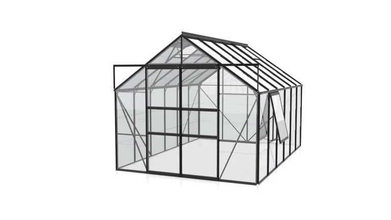 Vitavia Meridian 2 9900 ESG 3 mm, anthrazit Gewächshaus 2 Dachfenster 1 Seitenfenster – Bild 1