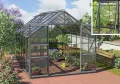 Vitavia Meridian 2 9900 ESG 3 mm, anthrazit Gewächshaus 2 Dachfenster 1 Seitenfenster - Thumbnail 7