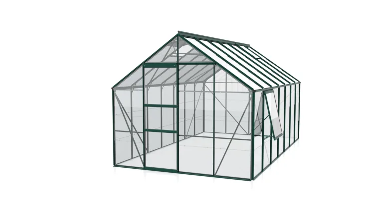 Vitavia Meridian 1 11500 ESG 3 mm, smaragd Gewächshaus 2 Dachfenster 1 Seitenfenster – Bild 1