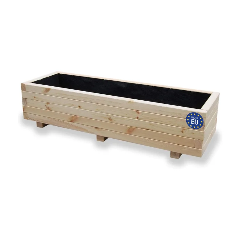 Hochbeet 80 x 40 x 30H cm mit 1x Wasserablauf Blumenkasten aus Holz Pflanzkübel Garten Balkon Terrasse Pflanzkasten AB80KAN4030 – Bild 8