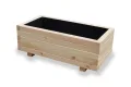 Hochbeet 80 x 40 x 30H cm mit 1x Wasserablauf Blumenkasten aus Holz Pflanzkübel Garten Balkon Terrasse Pflanzkasten AB80KAN4030 - Thumbnail 7
