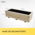 Hochbeet 100 x 40 x 30H cm mit 2X Wasserablauf Blumenkasten aus Holz Pflanzkübel Garten Balkon Terrasse Pflanzkasten AB100KAN4030 - Thumbnail 2