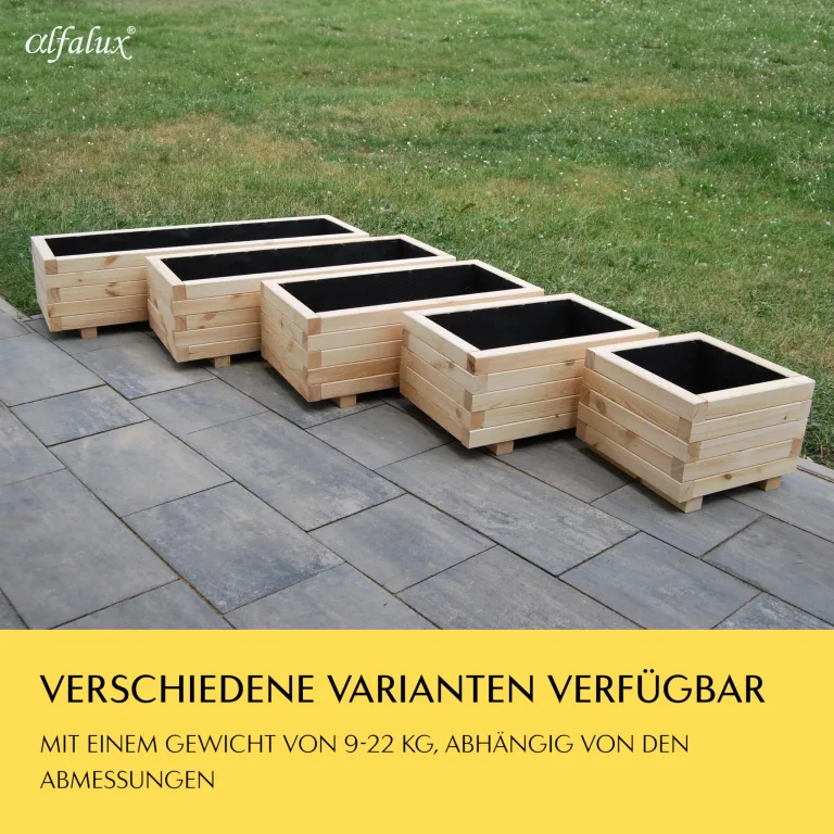 Hochbeet 60 x 40 x 30H cm mit 1x Wasserablauf Blumenkasten aus Holz Pflanzkübel Garten Balkon Terrasse Pflanzkasten AB60KAN4030 – Bild 6