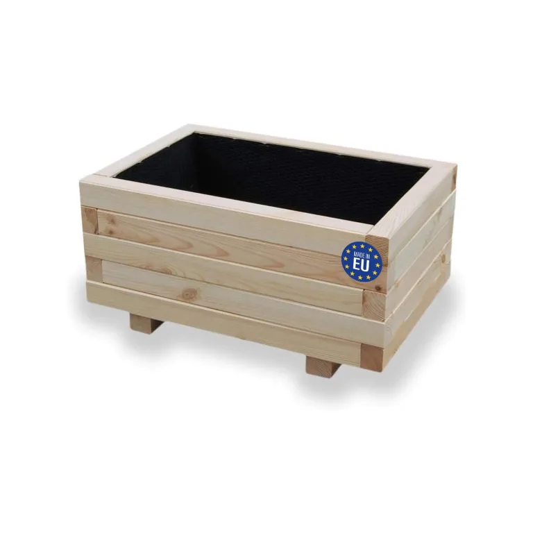 Hochbeet 60 x 40 x 30H cm mit 1x Wasserablauf Blumenkasten aus Holz Pflanzkübel Garten Balkon Terrasse Pflanzkasten AB60KAN4030 – Bild 1