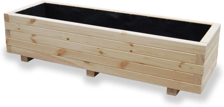 Hochbeet 115 x 40 x 30H cm mit 2X Wasserablauf Blumenkasten aus Holz Pflanzkübel Garten Balkon Terrasse Pflanzkasten AB115KAN4030 – Bild 7