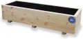 Hochbeet 115 x 40 x 30H cm mit 2X Wasserablauf Blumenkasten aus Holz Pflanzkübel Garten Balkon Terrasse Pflanzkasten AB115KAN4030 - Thumbnail 1