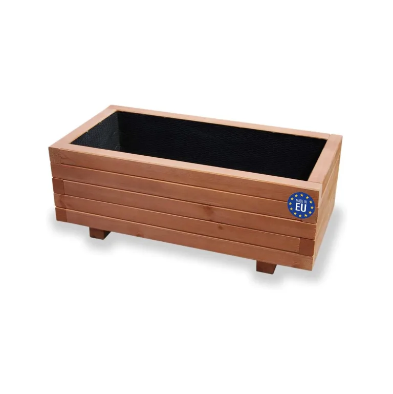Hochbeet 115 x 40 x 30H cm mit 2X Wasserablauf Blumenkasten aus Holz Pflanzkübel Garten Balkon Terrasse Pflanzkasten Nuss Braun AB115KAN4030NU – Bild 8