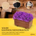 Hochbeet 115 x 40 x 30H cm mit 2X Wasserablauf Blumenkasten aus Holz Pflanzkübel Garten Balkon Terrasse Pflanzkasten Nuss Braun AB115KAN4030NU - Thumbnail 3