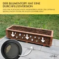 Hochbeet 115 x 40 x 30H cm mit 2X Wasserablauf Blumenkasten aus Holz Pflanzkübel Garten Balkon Terrasse Pflanzkasten Nuss Braun AB115KAN4030NU - Thumbnail 4