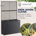 Casaria® Blumenkasten Rankgitter 3 Innentöpfe Polyrattangeflecht Rankhilfe Blumentopf Rattanoptik Pflanzkasten Schwarz - Thumbnail 8