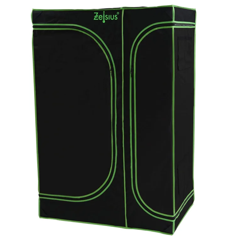 Zelsius Growzelt MyHomeGrow 2-in-1 Grow Tent | Indoor Growroom | schwarz grün | Growroom Growschrank Darkroom Pflanzenzelt Gewächshaus Zuchtzelt (120 x 90 x 145 cm) – Bild 3