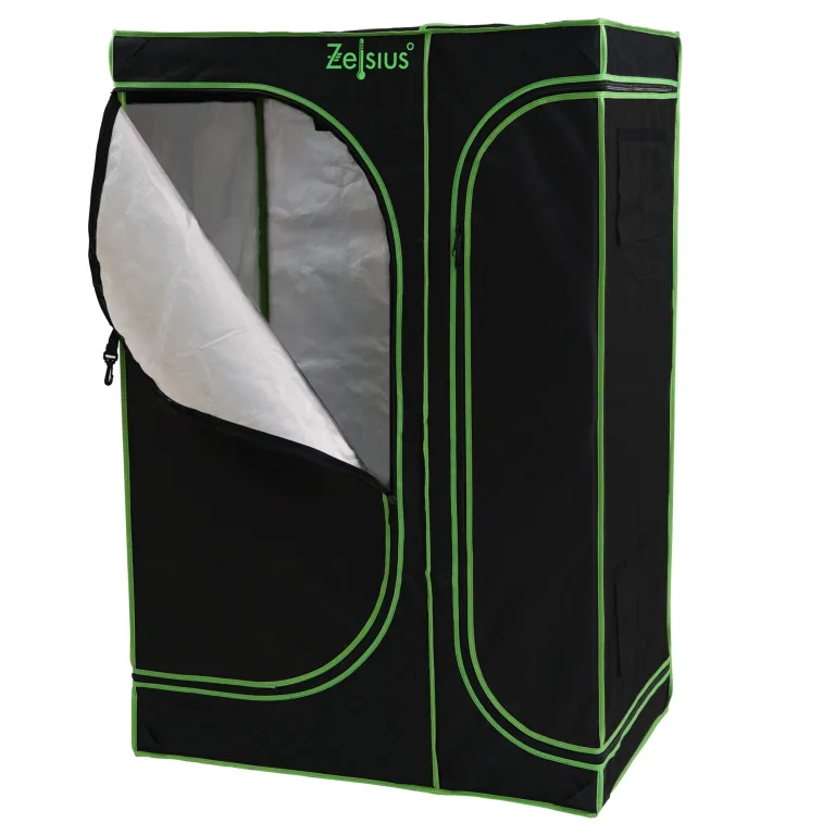 Zelsius Growzelt MyHomeGrow 2-in-1 Grow Tent | Indoor Growroom | schwarz grün | Growroom Growschrank Darkroom Pflanzenzelt Gewächshaus Zuchtzelt (120 x 90 x 145 cm) – Bild 4