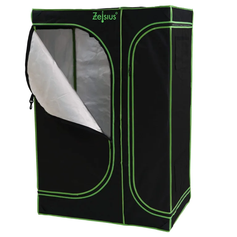 Zelsius Growzelt MyHomeGrow 2-in-1 Grow Tent | Indoor Growroom | schwarz grün | Growroom Growschrank Darkroom Pflanzenzelt Gewächshaus Zuchtzelt (120 x 90 x 145 cm) – Bild 10