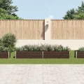 vidaXL Blumenkasten aus verzinktem Stahl, 320 x 80 x 45 cm, Braun - Thumbnail 3