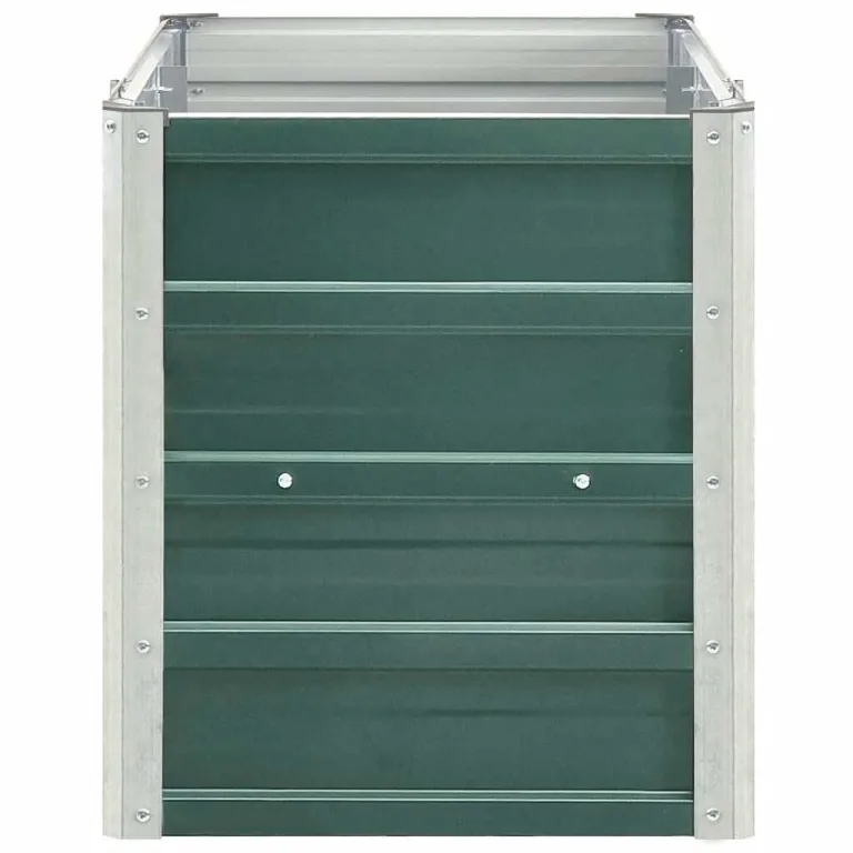 vidaXL Garten Hochbeet Gemüsebeet Pflanzbeet Gartenbeet Frühbeet Pflanzkasten Blumenkasten Blumenbeet Verzinkter Stahl 240x40x45cm Grün – Bild 7