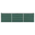 vidaXL Garten Hochbeet Gemüsebeet Pflanzbeet Gartenbeet Frühbeet Pflanzkasten Blumenkasten Blumenbeet Verzinkter Stahl 240x40x45cm Grün - Thumbnail 6