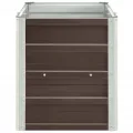 vidaXL Garten Hochbeet Gemüsebeet Pflanzbeet Gartenbeet Frühbeet Pflanzkasten Blumenkasten Blumenbeet Verzinkter Stahl 240x40x45cm Braun - Thumbnail 7