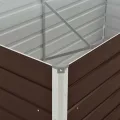 vidaXL Hochbeet Pflanzenbeet Gemüsebeet Pflanzkasten Frühbeet Gartenbeet Pflanzkübel Blumenkasten Blumenbeet 160x80x45cm Verzinkter Stahl Braun - Thumbnail 4