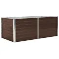 vidaXL Hochbeet Pflanzenbeet Gemüsebeet Pflanzkasten Frühbeet Gartenbeet Pflanzkübel Blumenkasten Blumenbeet 160x80x45cm Verzinkter Stahl Braun - Thumbnail 1