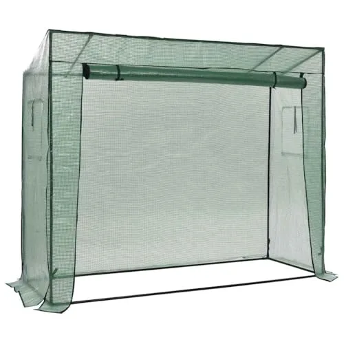 vidaXL Gewächshaus Begehbar Tomatenhaus Frühbeet Treibhaus Gartenhaus Foliengewächshaus Pflanzenhaus Garten 200x80x173cm Stahlrohr – Bild 7
